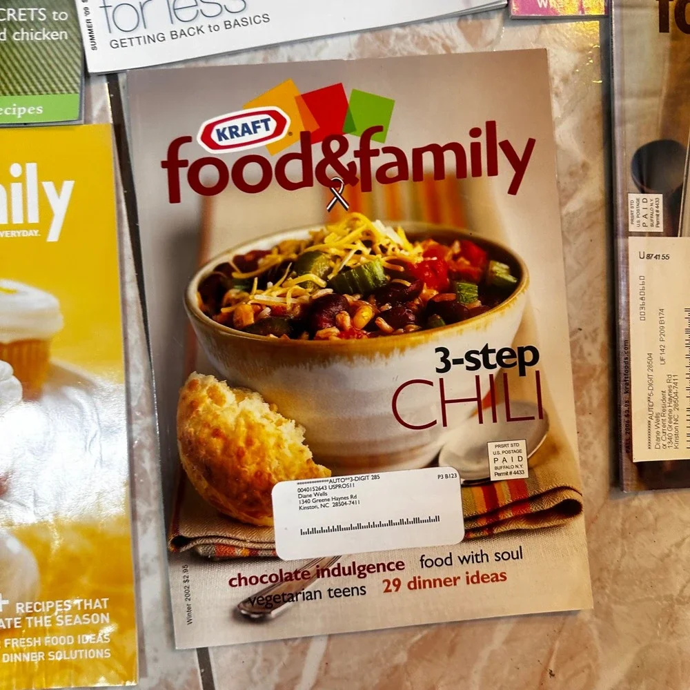 17 Vintage Kraft Food & Family Magazine Lot Holiday Recipes Desserts 2002-2009
